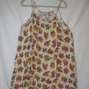 Daisy Shoppe Dress Daisies Floral Summer Sundress Spaghetti Strap Size Large